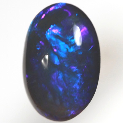 SOLID BLACK OPAL Bright blue and purple